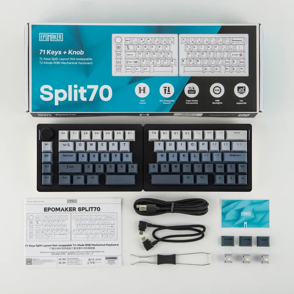 EPOMAKER Split70 keyboard delivers exceptional comfort and smart productivity 4
