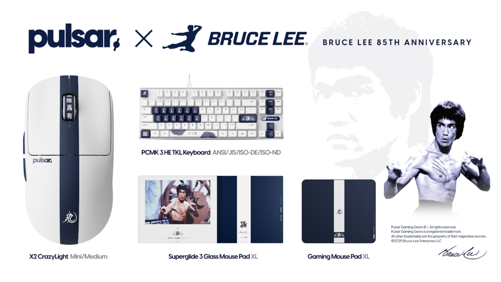 Pulsar Gaming Gears x Bruce Lee 85th Anniversary Collection - Products and Names