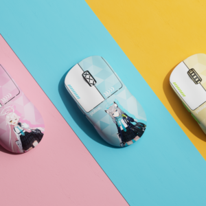 Blue Archive-themed Pulsar X2 CrazyLight gaming mice - Key Art