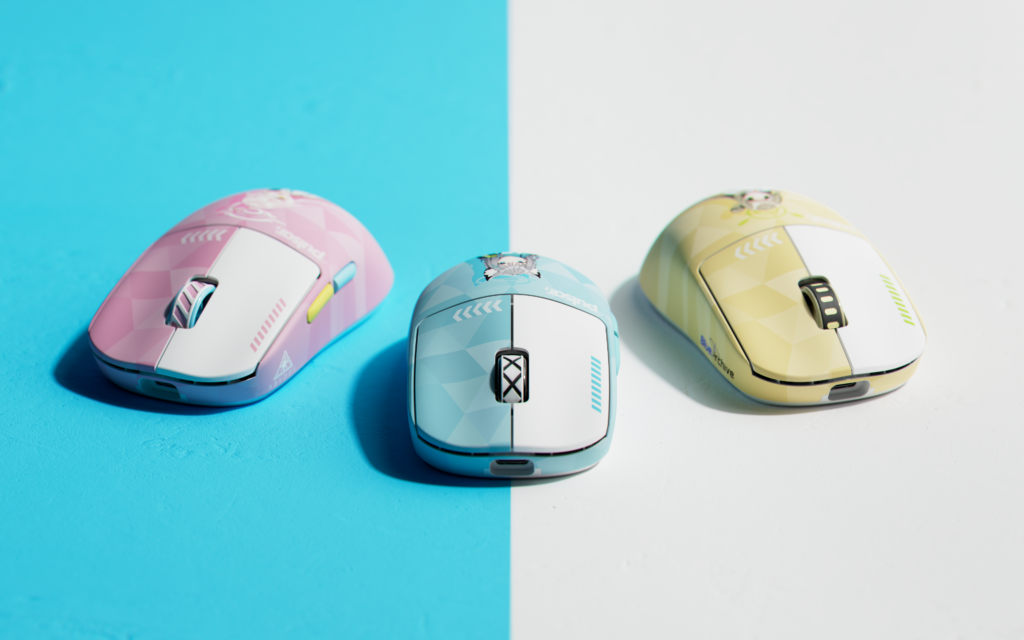 Blue Archive-themed Pulsar X2 CrazyLight gaming mice