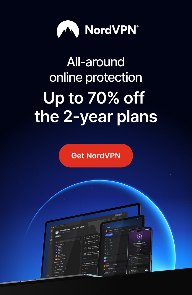 NordVPN - Up to 70% off the 2-year plans