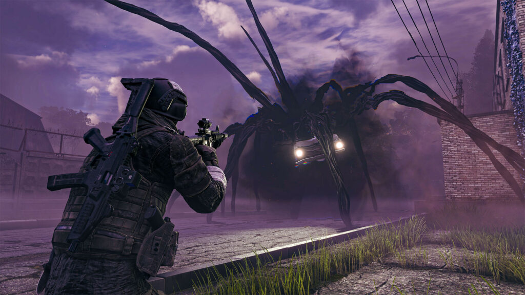 Active Matter - Shooting a giant spider creature